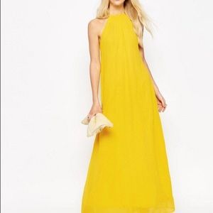 ASOS Dresses - ASOS High Neck Swing Maxi Dress - Yellow ASOS Dresses - ASOS High Neck Swing Maxi Dress - Yellow